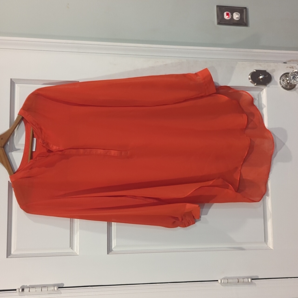 Orange New York and Company Small dress  shirt